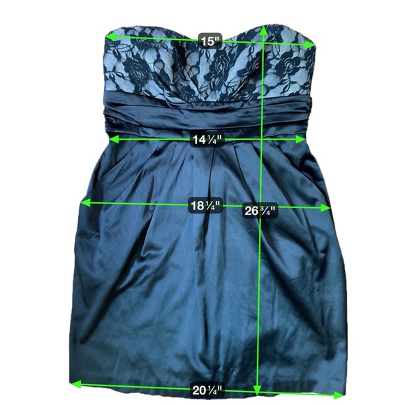 Fab’rik Ruby Rox Black Lace Bodice Strapless LBD with Pockets Size 9 (EUC) - Picture 15 of 15